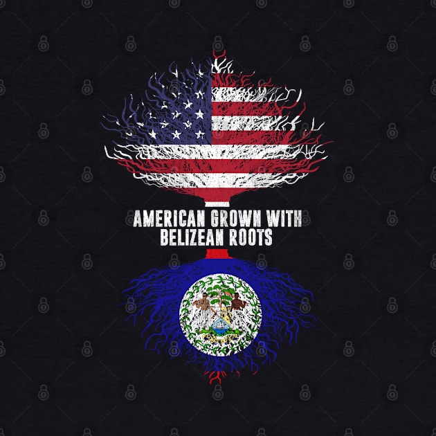 American Grown with Belizean Roots USA Flag by silvercoin